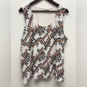 4 for $25 🍒 Ricki's Women's Geometric Print Tank Top - Black, Brown, White